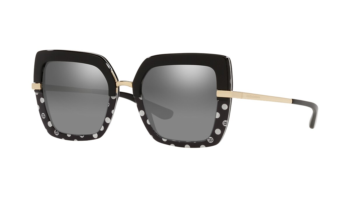 Dolce&Gabbana DG4373 52 Grey Mirror Silver Gradient & Black/Pois  