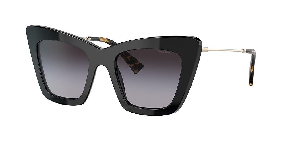 Miu Miu MU 01WS 50 Dark Grey & Black Sunglasses | Sunglass Hut USA