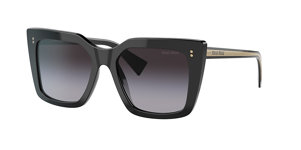 Miu Miu MU 02WS 53 Grey Gradient & Black Sunglasses | Sunglass Hut ...