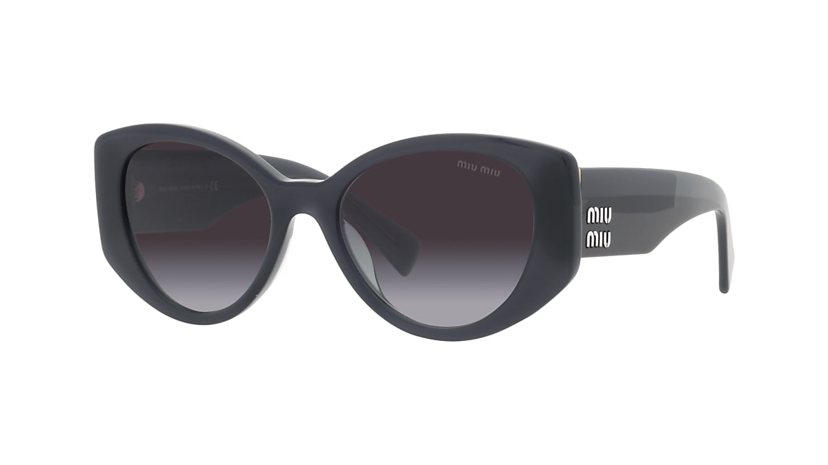 Miu Miu MU 03WS 53 Grau Verlaufstönung & Grau Opal Sunglasses 