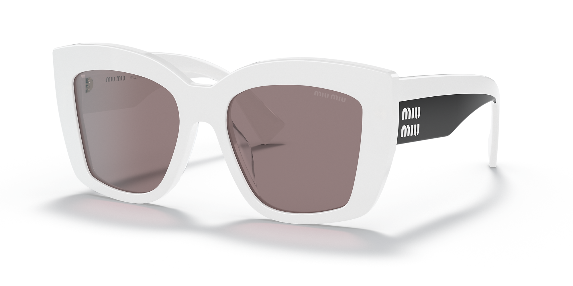 Miu Miu MU 04WS 53 Purple Brown & White Opal Sunglasses Sunglass Hut