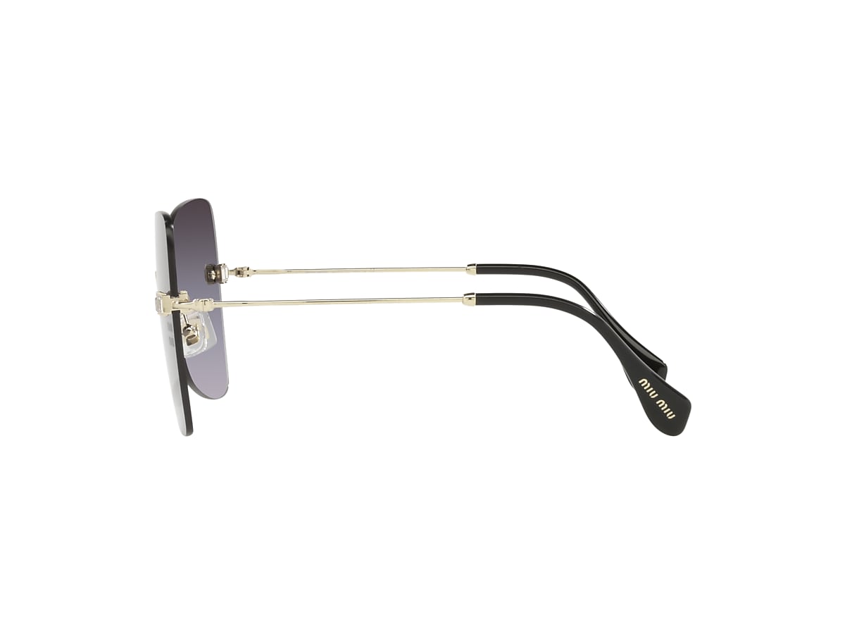 Miu Miu MU 50WS 59 Grey Gradient & Pale Gold Sunglasses | Sunglass 