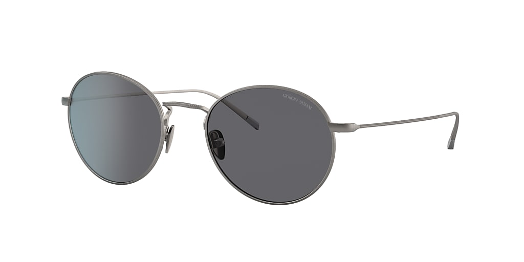 Giorgio Armani AR6125 52 Polar Grey & Matte Gunmetal Polarized ...