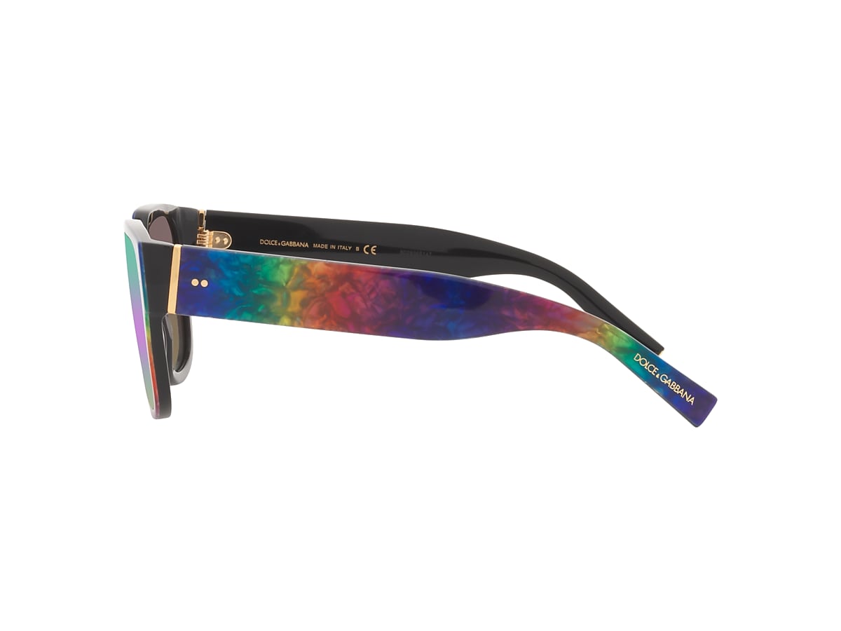 Dolce&Gabbana DG4356 01 Dark Brown Mirror Rainbow & Rainbow Sunglasses |  Sunglass Hut USA