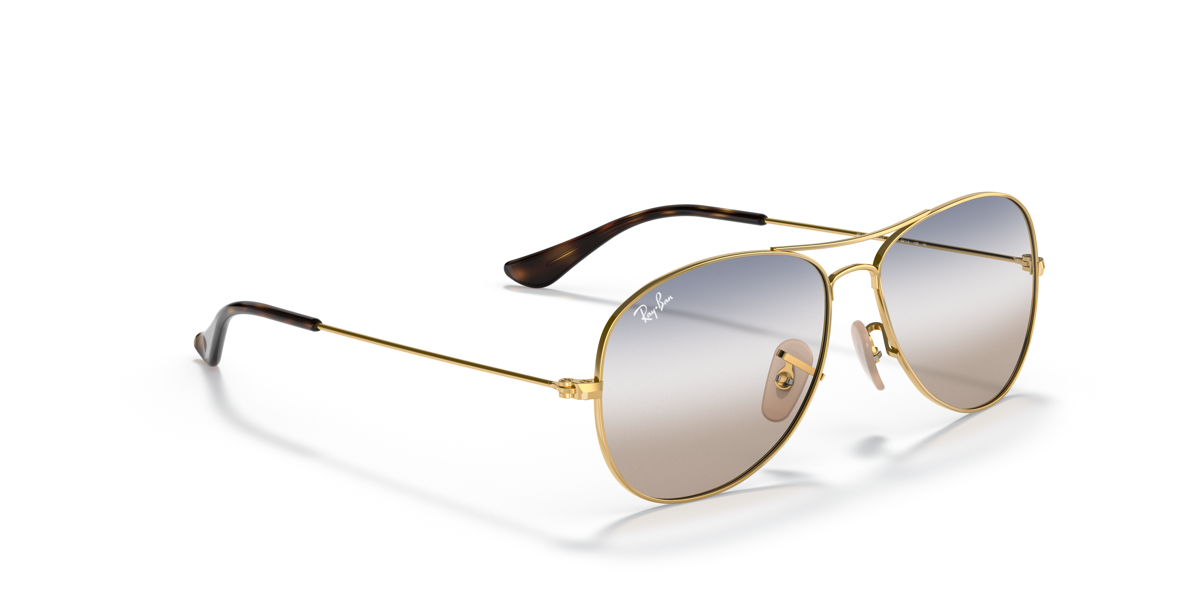 Ray-Ban RB3362 COCKPIT BI-GRADIENT 56 Blue/Brown Gradient \u0026 Gold Sunglasses  | Sunglass Hut Australia