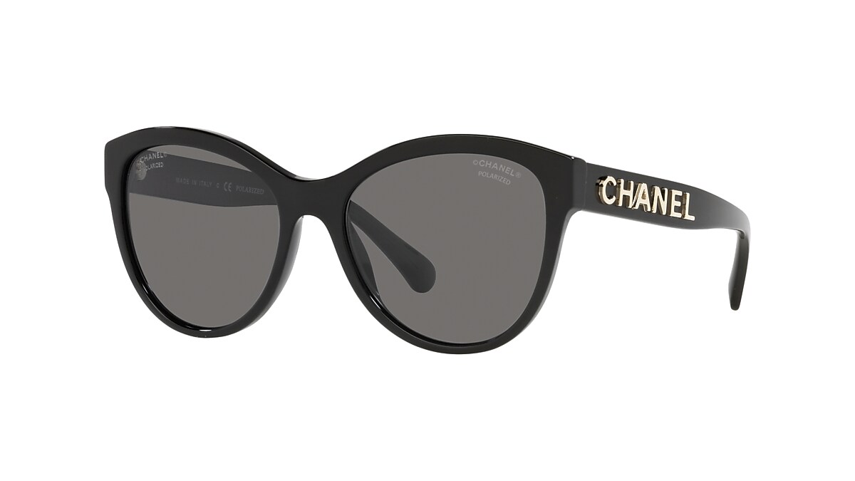 Chanel Butterfly Sunglasses CH5458 55 Grey & Black Polarised