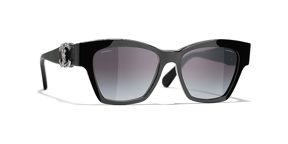 Chanel Butterfly Sunglasses CH5456QB 54 Grey & Black Sunglasses