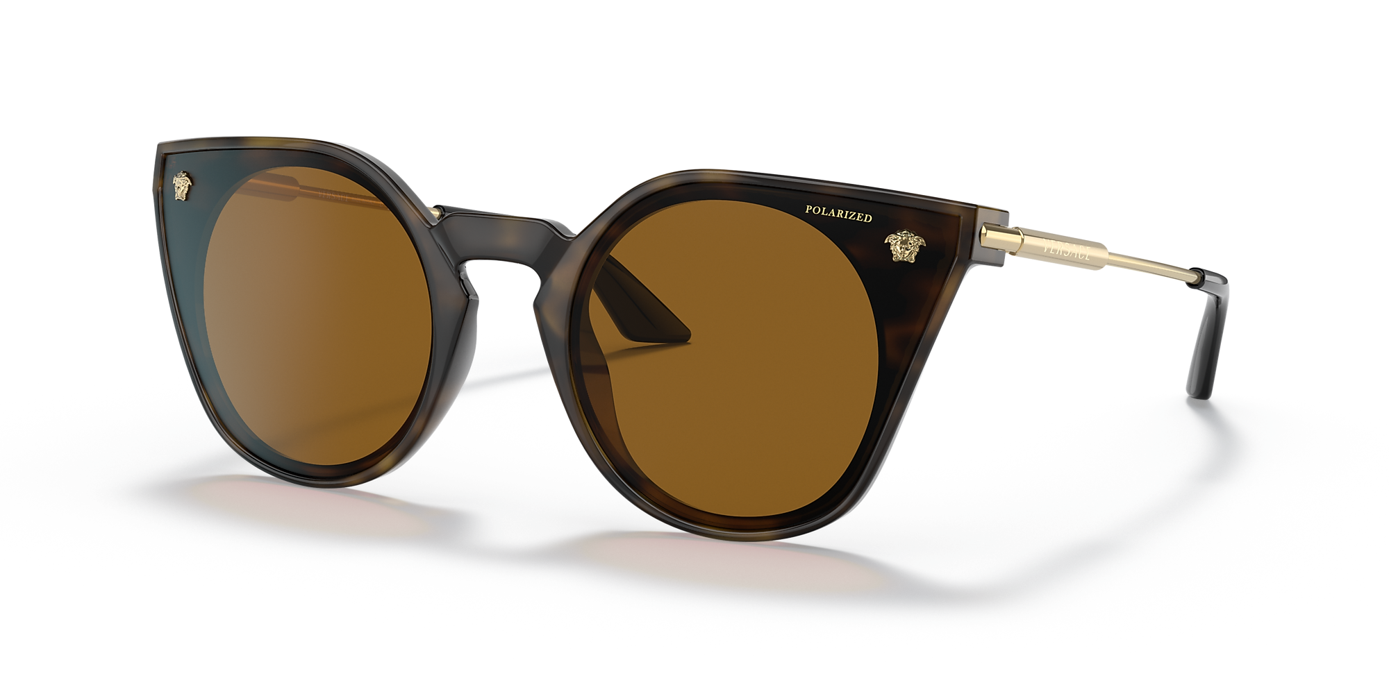Versace VE4410 60 Polar Brown & Havana Polarised Sunglasses Sunglass