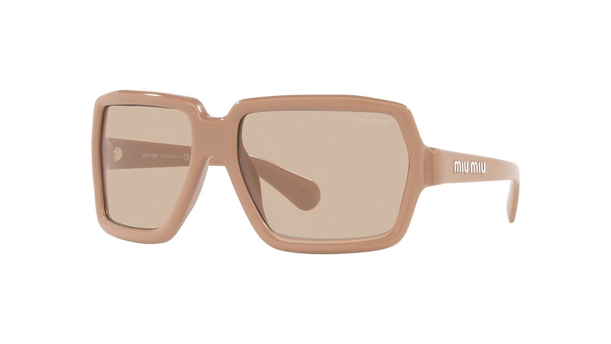 MIU MIU MU 06WS Light Brown - Woman Luxury Sunglasses, Light Brown Lens