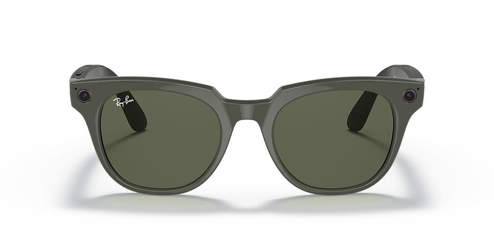 Chromatic march Conceited Ray-Ban RW4005 RAY-BAN STORIES | METEOR 51 Clear/Green G-15 Transitions® &  Olive Sunglasses | Sunglass Hut USA