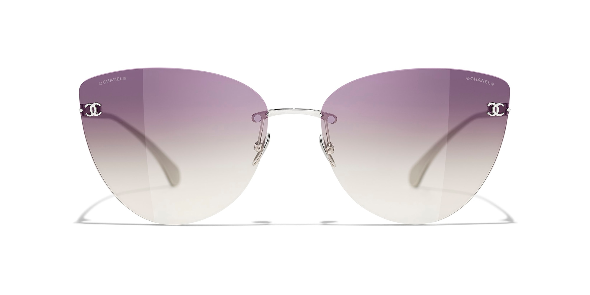 Chanel Rimless CC Blue Tint Sunglasses  LuxuryPromise