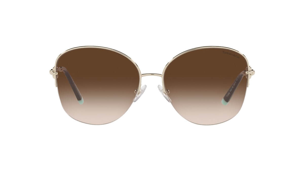 TIFFANY & CO. TF3082 Pale Gold - Women Luxury Sunglasses, Brown Gradient  Lens