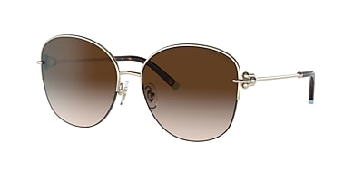 Tiffany & Co. TF3082 58 Brown Gradient & Pale Gold Sunglasses ...