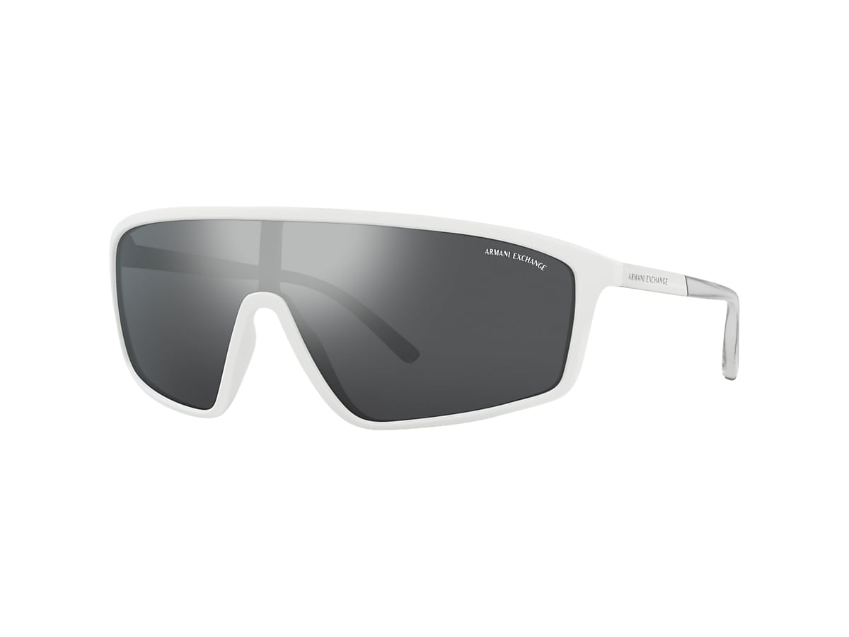 Armani Exchange AX4119S 01 Grey Mirror Silver Matte White