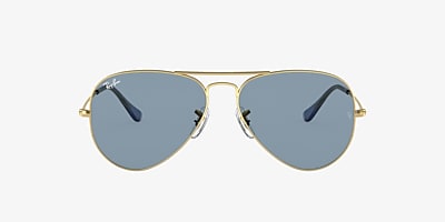 Ray-Ban RB3025 Aviator True Blue 58 Blue Classic & Gold Sunglasses |  Sunglass Hut Australia