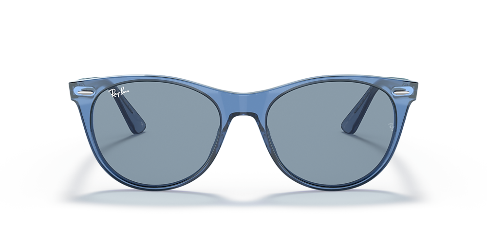 Ray-Ban RB2185 Wayfarer II True Blue 55 Blue Classic & Transparent Blue  Sunglasses | Sunglass Hut United Kingdom