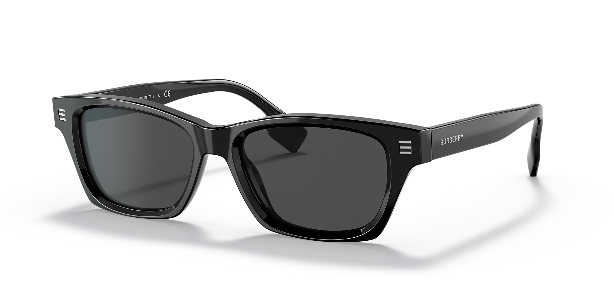 Burberry BE4357 Kennedy 53 Dark Grey & Black Sunglasses Sunglass Hut