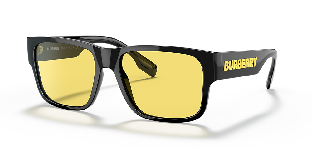 Burberry BE4358 Knight 57 Yellow & Black Sunglasses | Sunglass Hut Canada