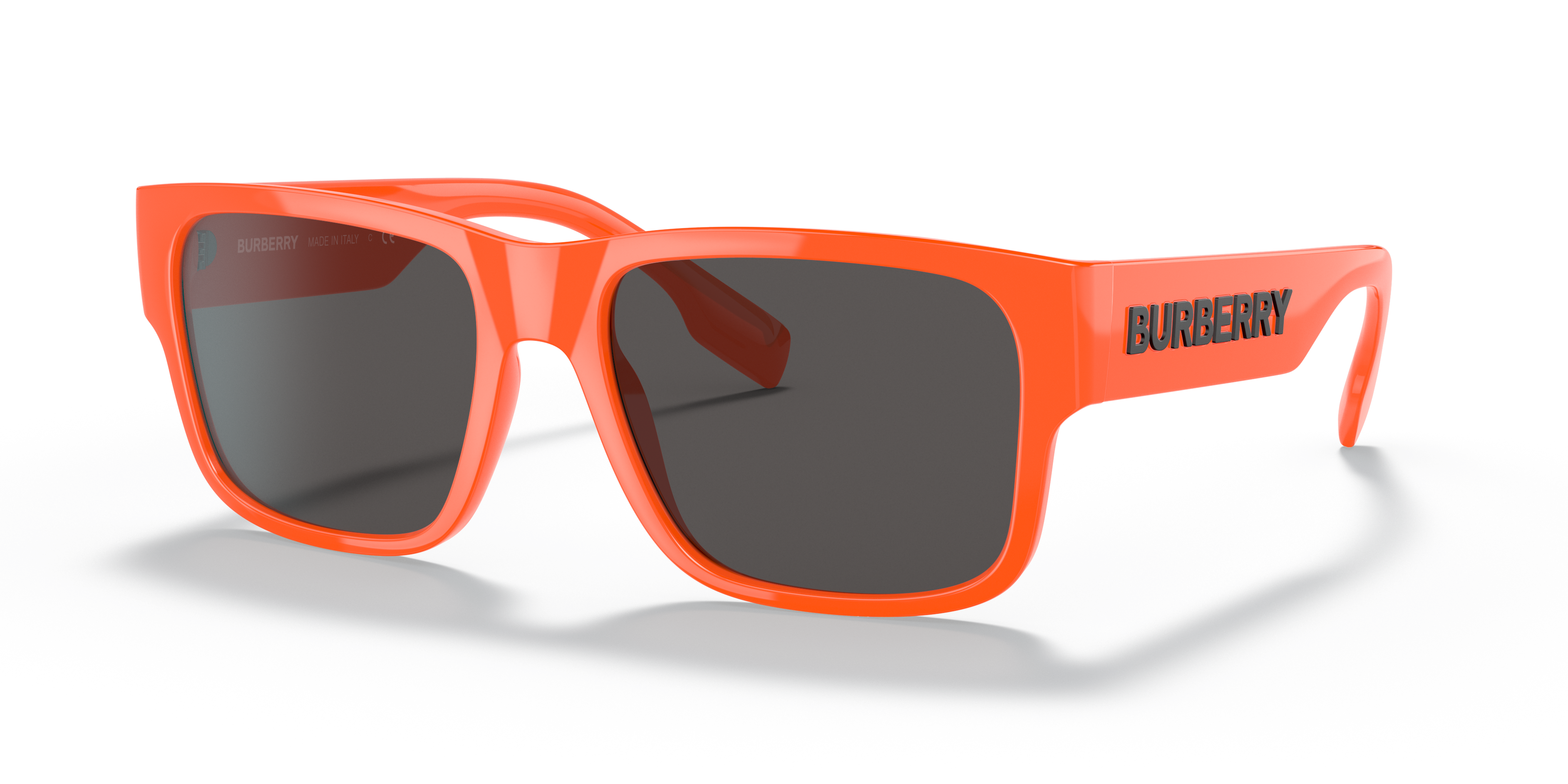 orange burberry glasses