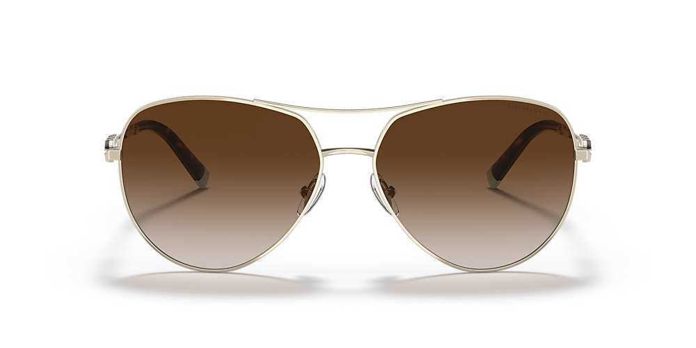 Tiffany & Co. TF3083B 59 Brown Gradient & Pale Gold Sunglasses