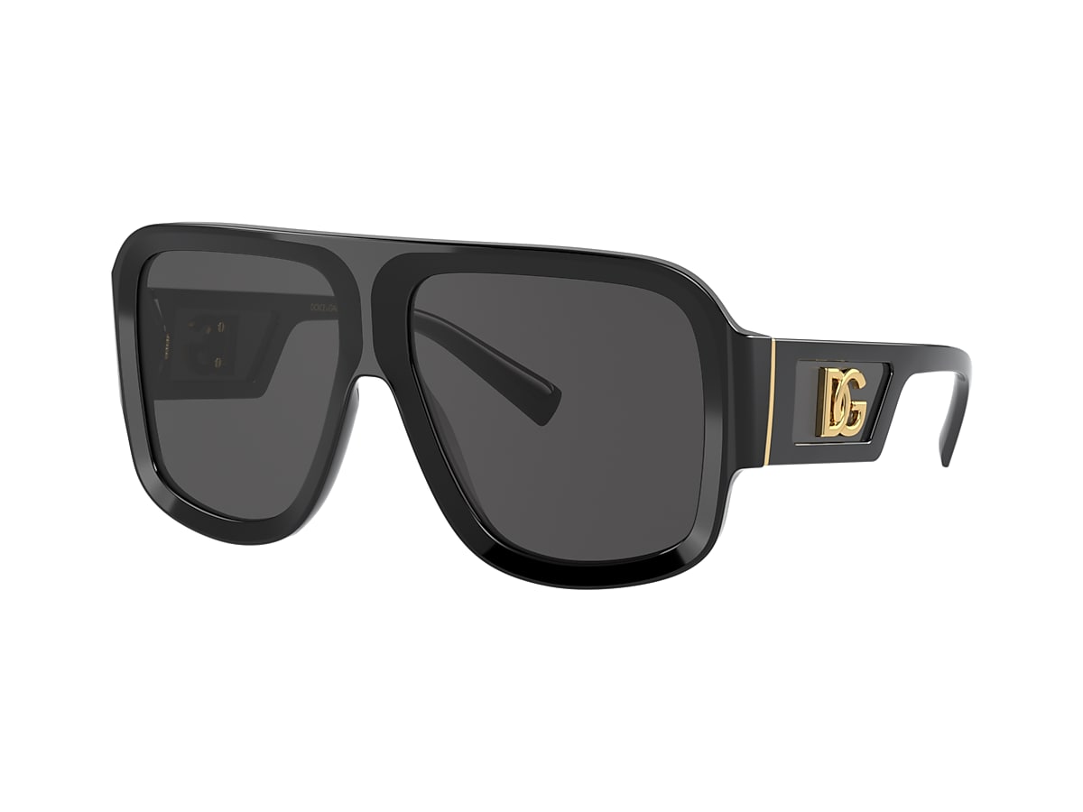 Dolce & Gabbana FXU02TJFMGSB0143 関税送料込 Dolce & Gabbana Polarized Gold & Black Frame Sunglasses