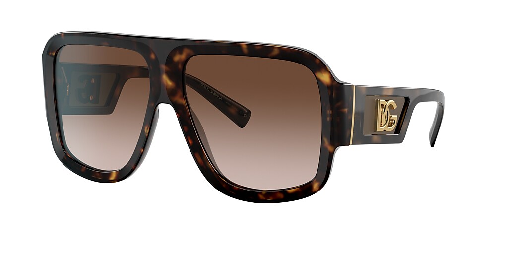Dolce&Gabbana DG4401 58 Brown Gradient & Havana Sunglasses | Sunglass ...