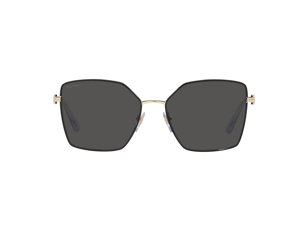 Bvlgari BV6175 56 Dark Grey & Pink Gold/Black Sunglasses