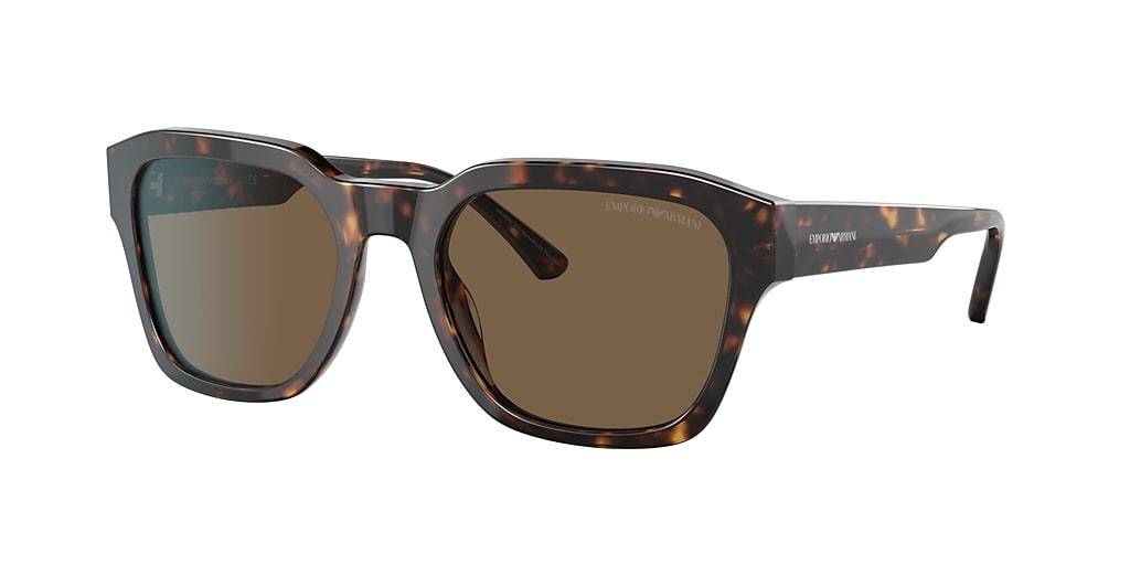 Emporio Armani EA4175 55 Dark Brown & Shiny Havana Sunglasses ...