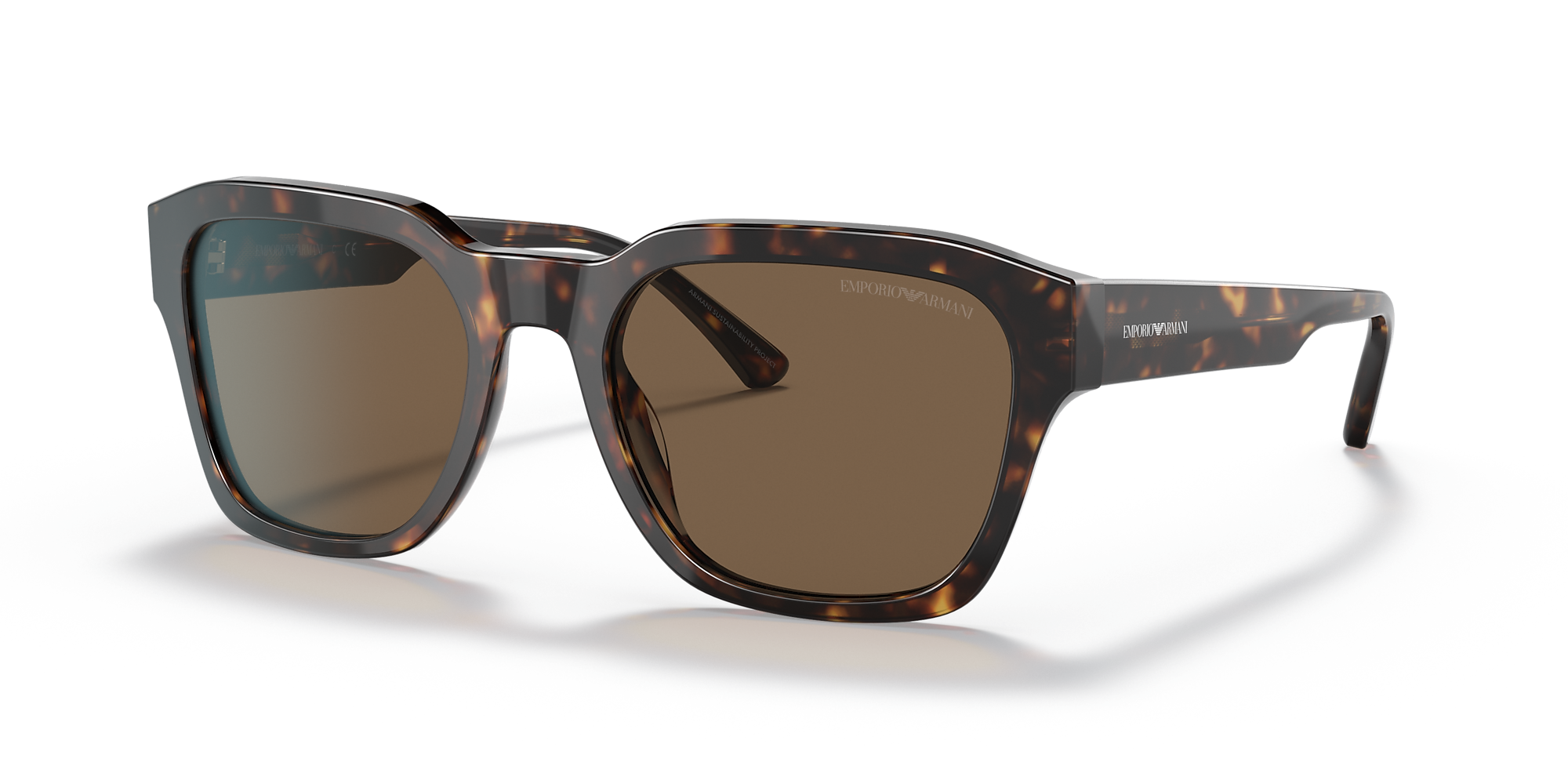 Emporio Armani EA4175 55 Dark Brown & Shiny Havana Sunglasses ...