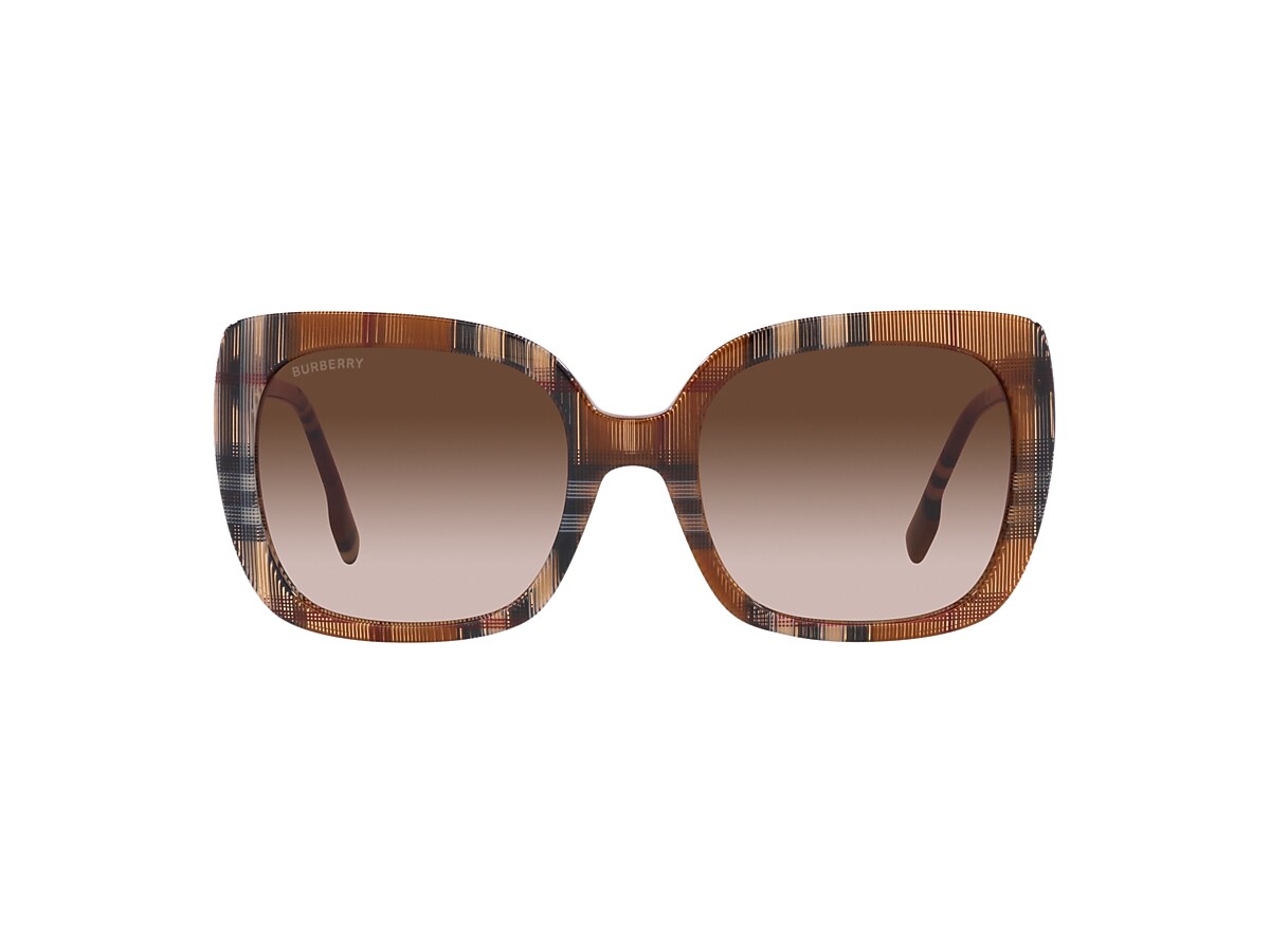 Burberry BE4323 Caroll 54 Gradient Brown & Brown Check Sunglasses  