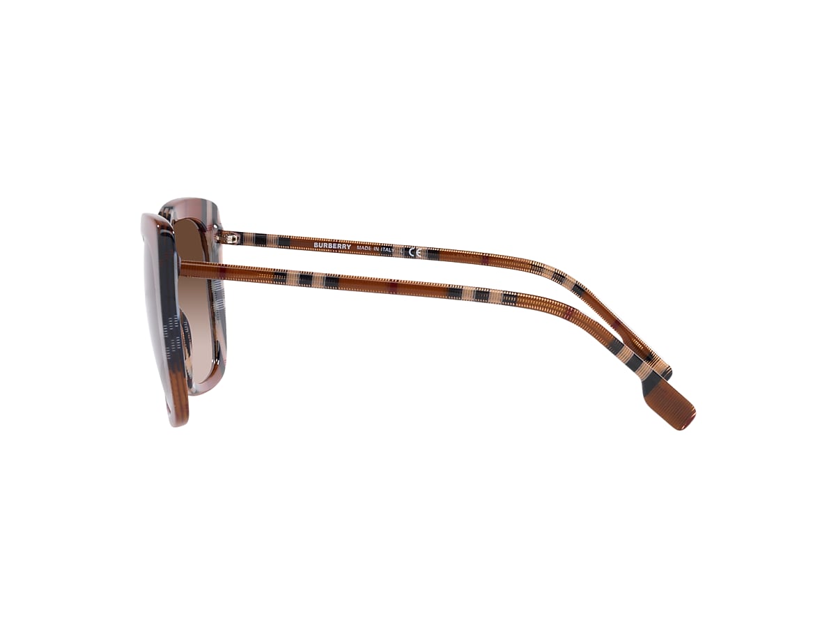 Burberry BE4323 Caroll 54 Gradient Brown & Brown Check Sunglasses 