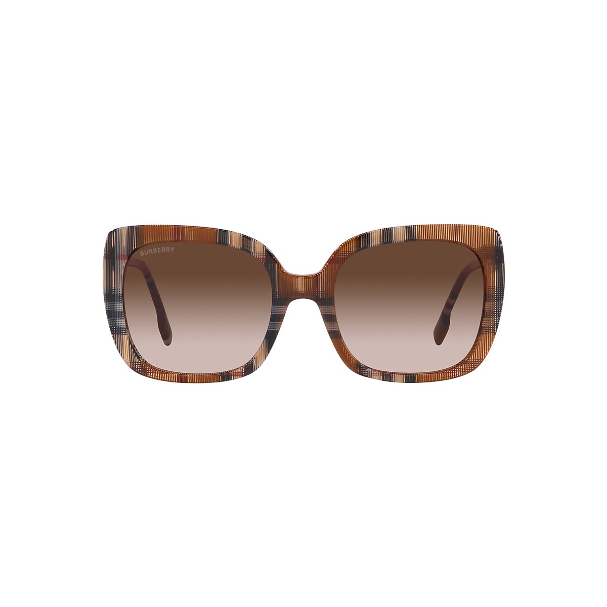 Burberry BE4323 Caroll 54 Gradient Brown & Brown Check Sunglasses | Sunglass  Hut USA