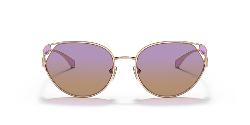 Bvlgari BV6177 56 Violet Gradient Orange & Pink Gold Sunglasses