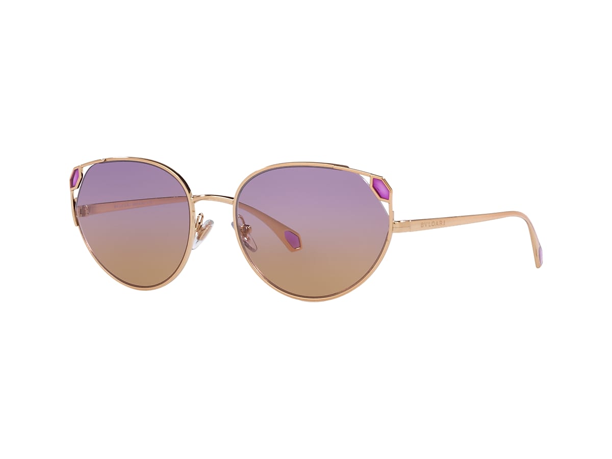 BVLGARI BV6177 Pink Gold - Woman Luxury Sunglasses, Violet Gradient Orange  Lens
