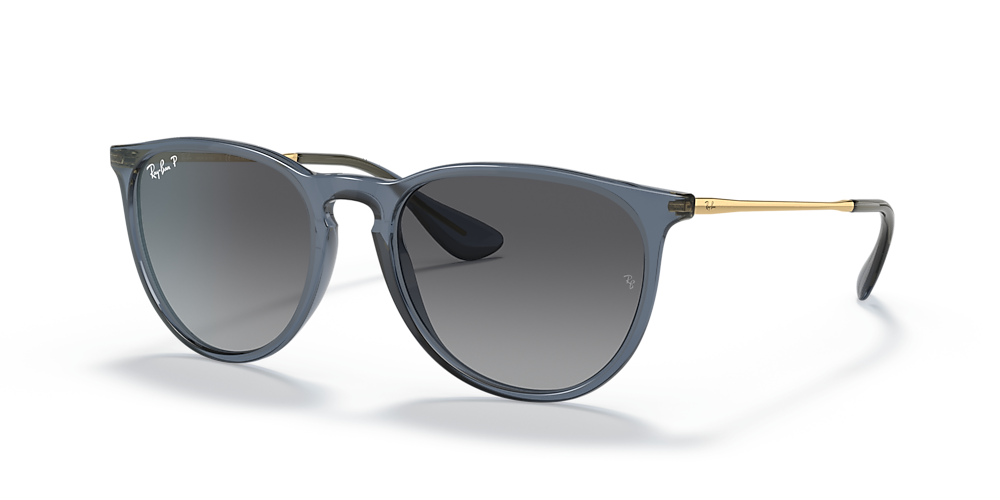 Ray-Ban RB4171 Erika Classic 54 Grey Gradient Polar & Transparent Blue  Polarized Sunglasses | Sunglass Hut USA