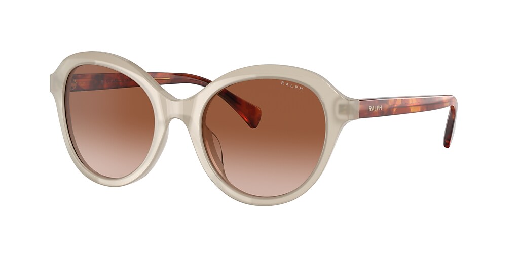 Ralph RA5286U 52 Gradient Brown & Shiny Opal Cream Sunglasses