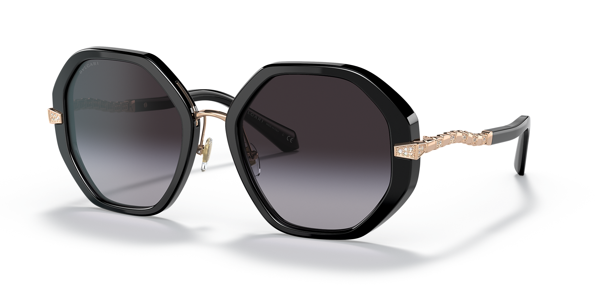 Bvlgari BV8242B 55 Grey Gradient & Black Sunglasses Sunglass Hut USA