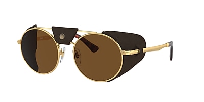 Persol PO2496SZ 52 Polar Brown & Gold Polarized Sunglasses 