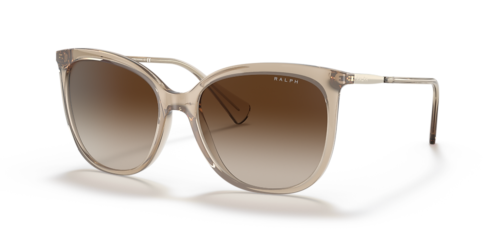 Ralph RA5248 56 Gradient Brown & Shiny Transparent Brown Sunglasses |  Sunglass Hut USA