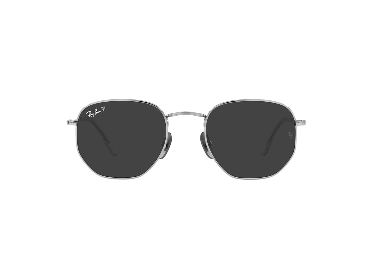 ajo igualdad Organizar Ray-Ban RB8148 Hexagonal Titanium 51 Polar Black & Silver Polarized  Sunglasses | Sunglass Hut USA