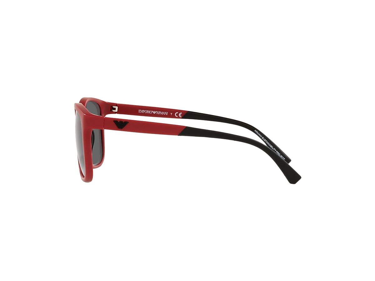 Emporio Armani EA4184 Kids 49 Dark Grey & Matte Red Sunglasses | Sunglass  Hut USA