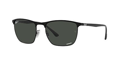 Ray-Ban RB3686 RB3686 CHROMANCE 57 Polar Dark Grey & Matte Black On ...