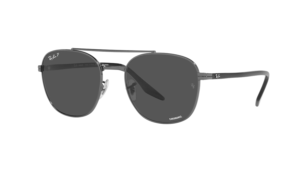 Ray-Ban RB3688 55 Dark Grey & Gunmetal Polarised Sunglasses