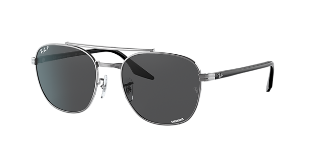 Ray-Ban RB3688 55 Dark Grey & Black Sunglasses | Sunglass Hut