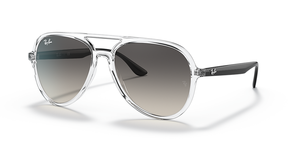 Ray-Ban RB4376 57 Grey Gradient u0026 Transparent Sunglasses | Sunglass Hut USA