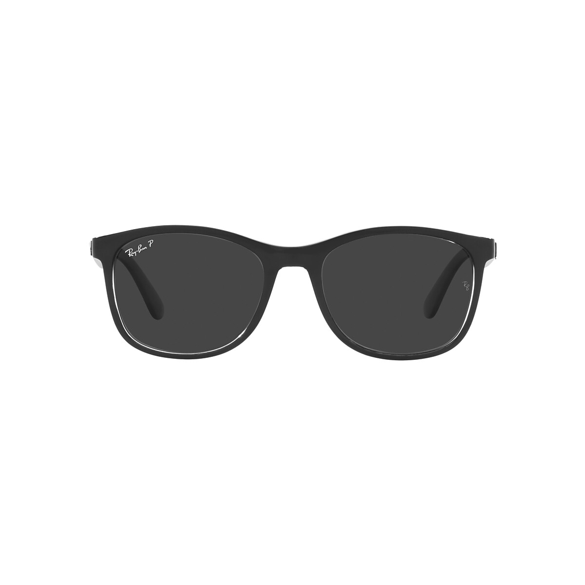 Ray-Ban RB4374 56 Polar Black & Black On Transparent Polarized 