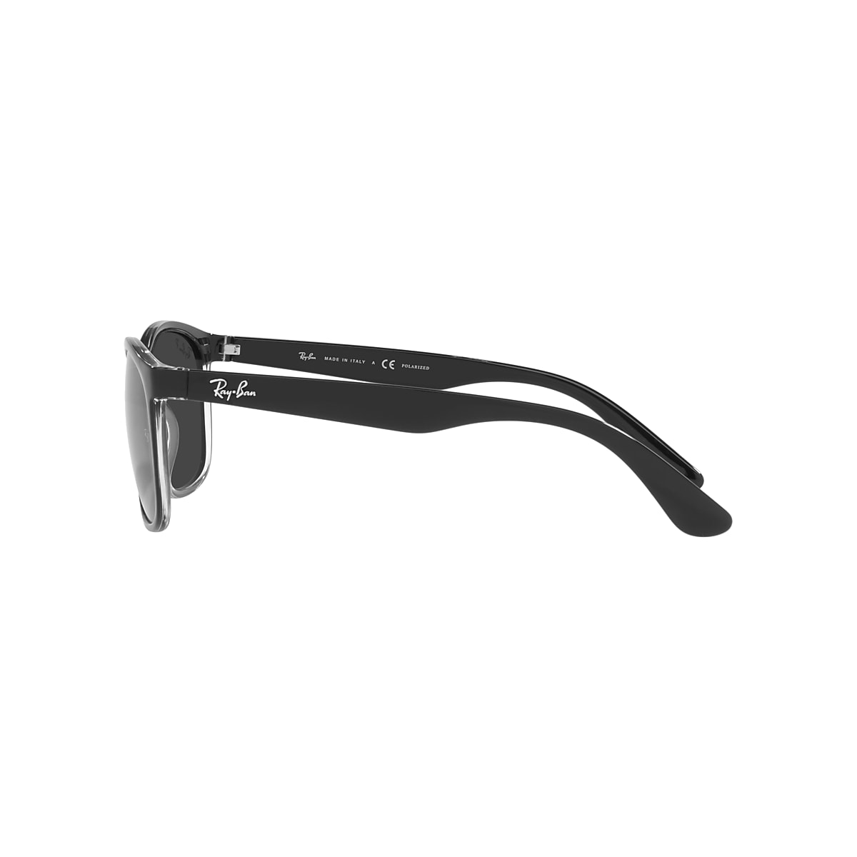 Ray-Ban RB4374 56 Polar Black & Black On Transparent Polarized Sunglasses |  Sunglass Hut USA