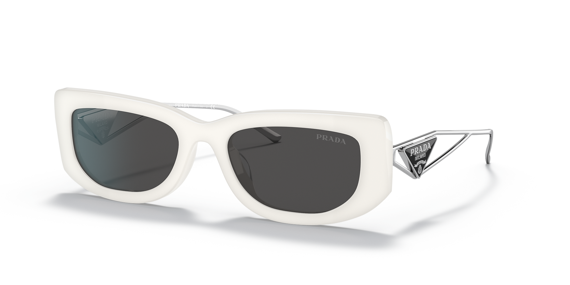 Prada PR 14YS 53 Dark Grey & Talc Sunglasses | Sunglass Hut USA