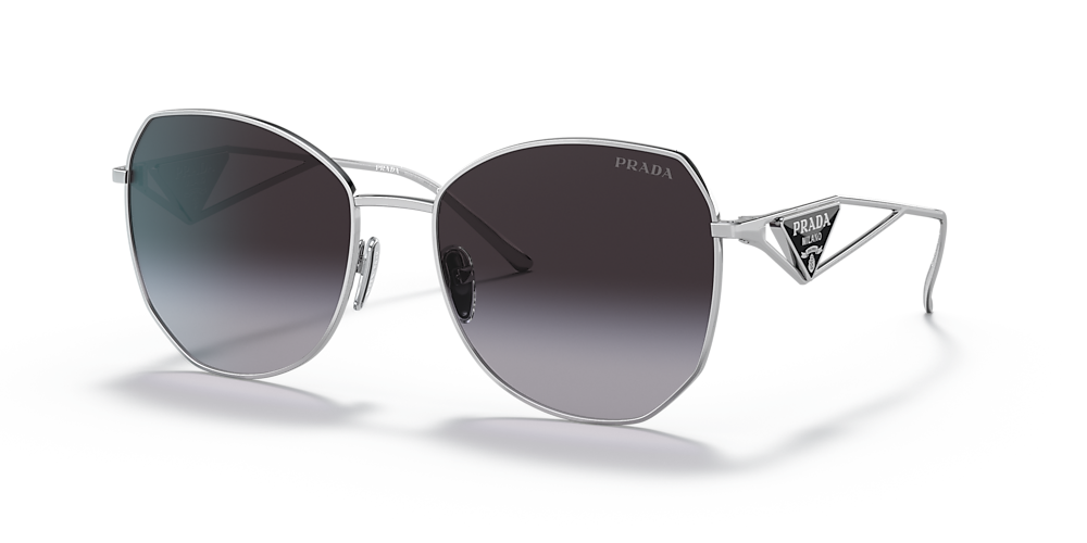 Prada PR 57YS 57 Grey Gradient & Silver Sunglasses | Sunglass Hut USA