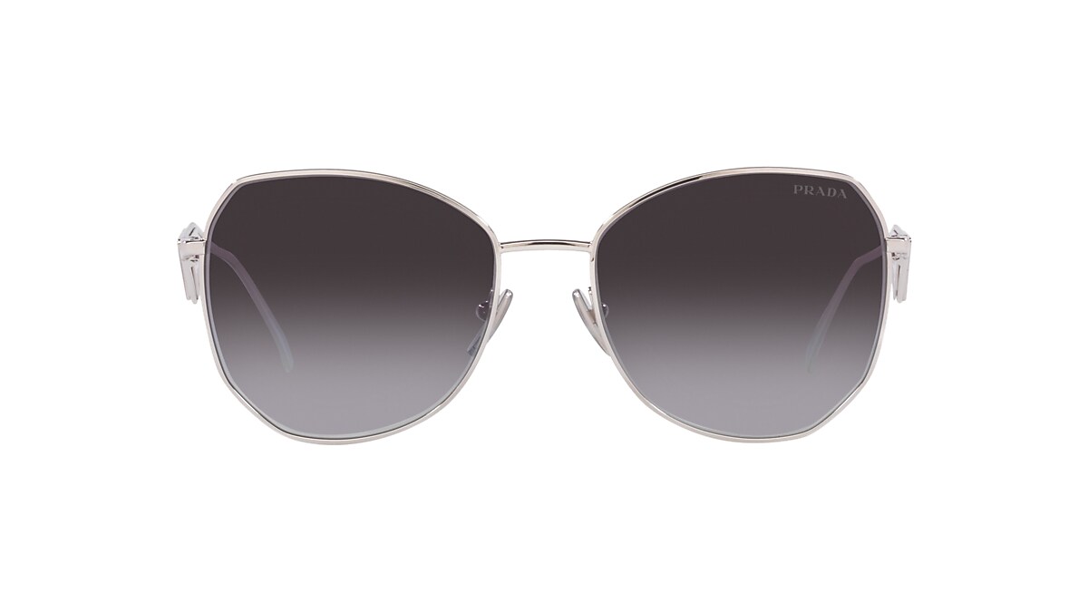 Prada PR 57YS L (57 - 18) with Grey lenses and Silver frame